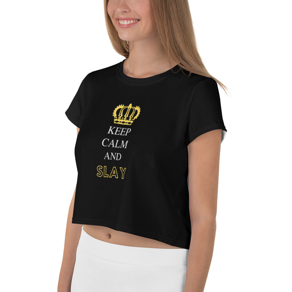SHE REBEL - Keep Calm & Slay Crop Top
